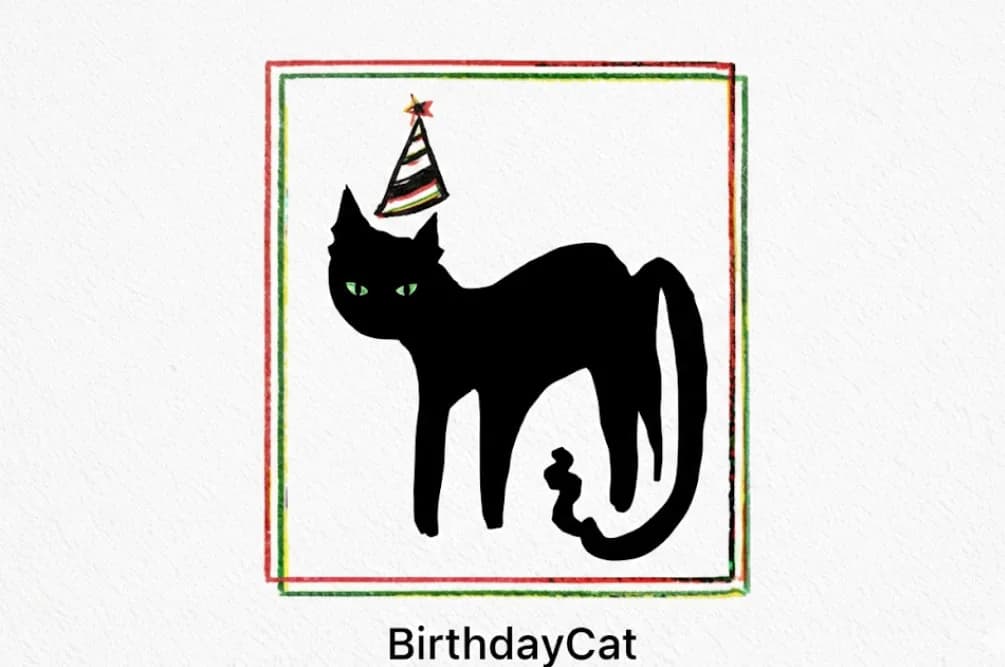 Birthday Cat Presents Banner